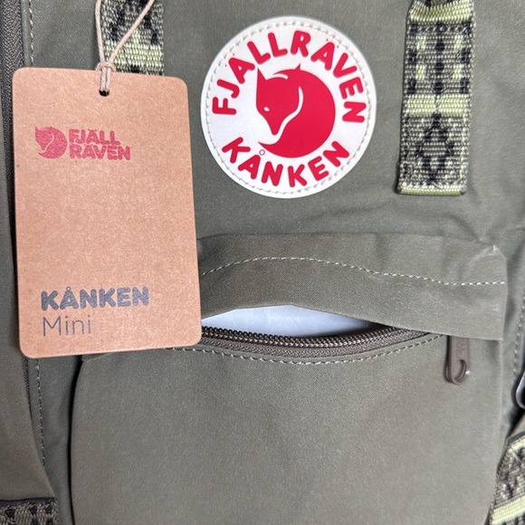 KÅNKEN Mini Green-Folk Pattern Small Outdoors Backpack - Picture 7 of 9